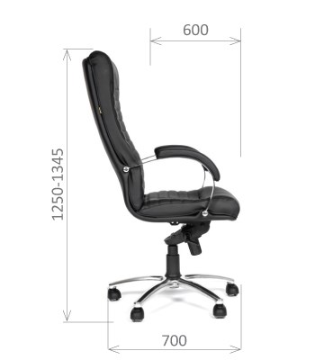 Офисное кресло CHAIRMAN 480 Экокожа премиум черная в Брянске - изображение 2